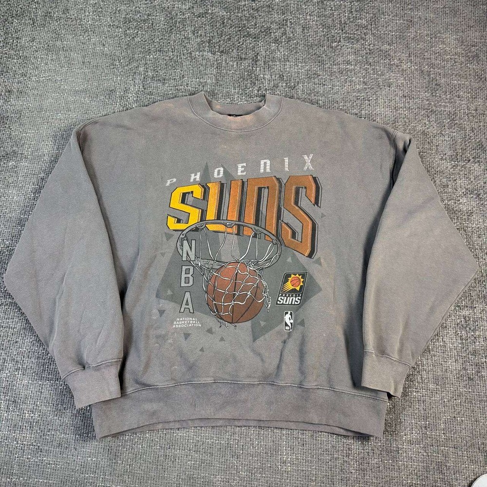 Abercrombie and Fitch NBA Phoenix Suns Sweatshirt Unisex L Faded Grey Graphic